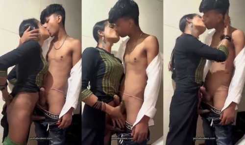 Skinny Shemale Hot Kissing and dick touching - Masalaseen.com